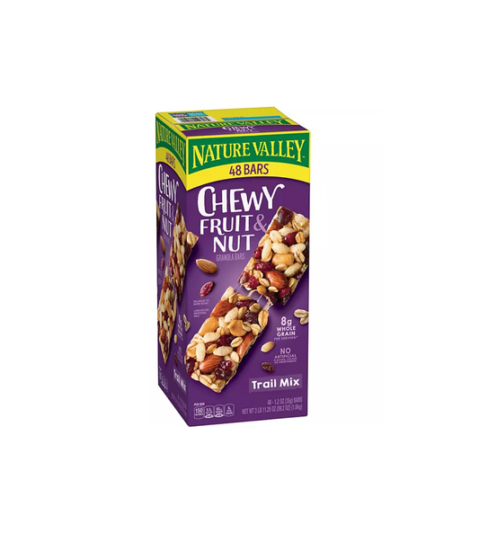 Nature Valley Chewy Trail Mix Fruit & Nut Granola Bars - 48 unidades
