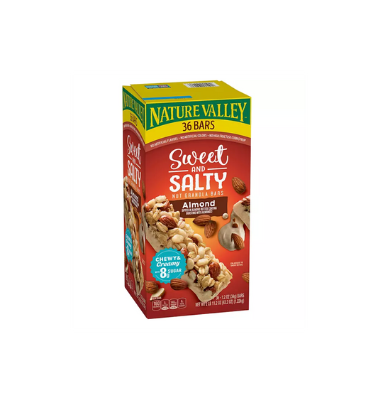 Nature Valley Sweet and Salty Nut Almond Granola Bars - 36 unidades