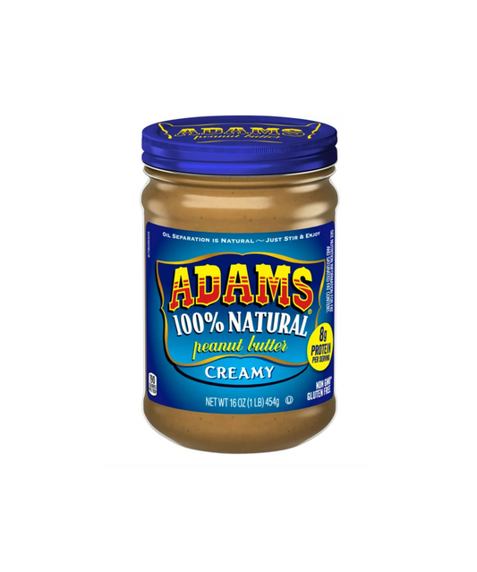 Adams Natural Creamy Peanut Butter - 453g