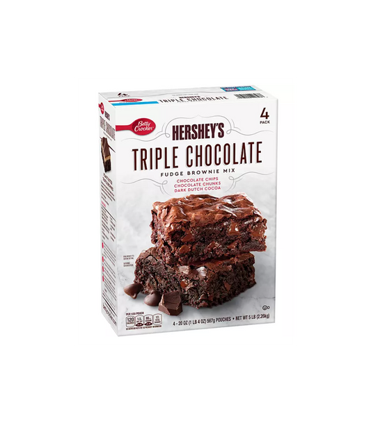 Mistura para Brownie Hershey’s Triplo Chocolate - 4 pacotes de 566g