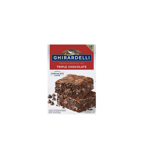 Mistura para Brownie Ghirardelli Chocolate Triplo Premium - 6 pacotes de 566g