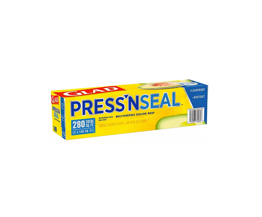 Filme Plástico para Alimento Glad Press'n Seal - 2 rolos - 13m2 cada.
